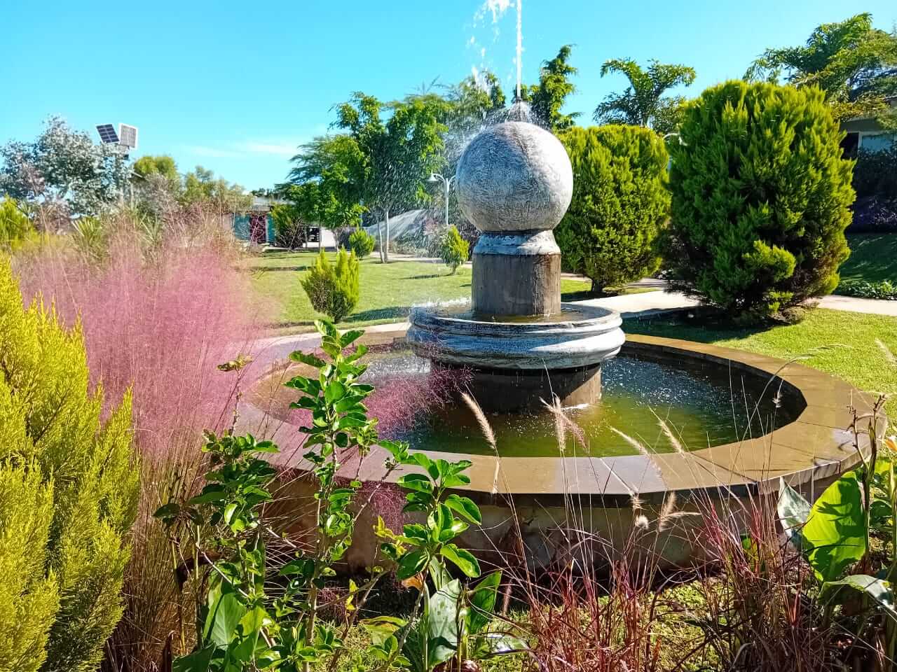 A garden fountain at Stonehaven